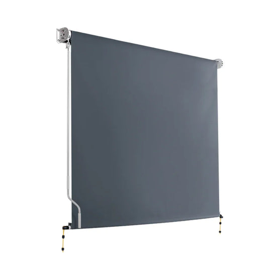 Instahut 1.8X2.5M Outdoor Blinds Awning Roll Down Canopy Retractable Outdoor Blinds Window Shade Grey - Mekamart Australia