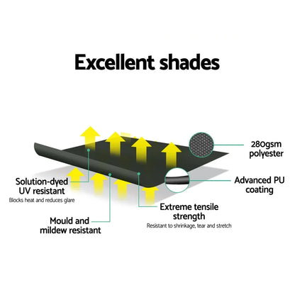 Instahut Window Fixed Pivot Arm Awning Outdoor Blinds Retractable Canopy1.5X2.1M - Mekamart Australia