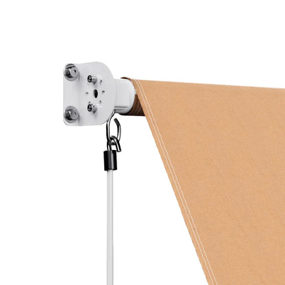 Instahut Window Fixed Pivot Arm Awning Outdoor Retractable Canopy 2.1X2.1M Beige - Mekamart Australia