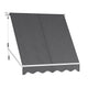 Instahut Retractable Fixed Pivot Arm Window Awning Outdoor Blinds 2.1X2.1M Grey - Mekamart Australia
