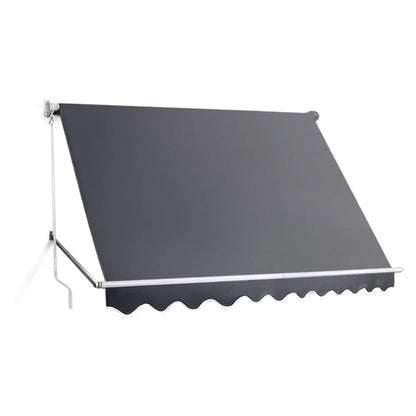 Instahut Window Fixed Pivot Arm Awning Patio Outdoor Blinds Retractable 2.8X2.1M - Mekamart Australia