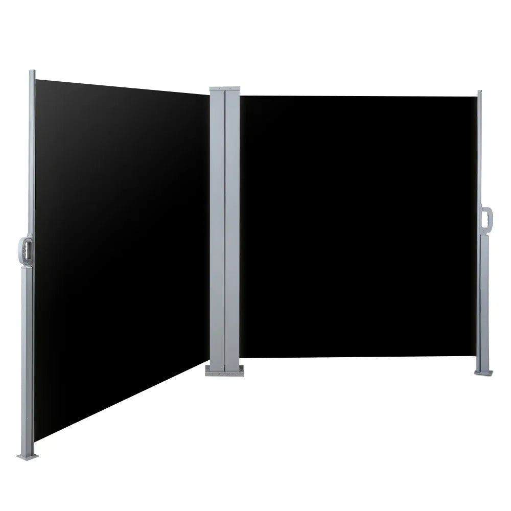 Instahut Side Awning Outdoor Blinds Sun Shade Retractable Screen 2X6M BK - Mekamart Australia