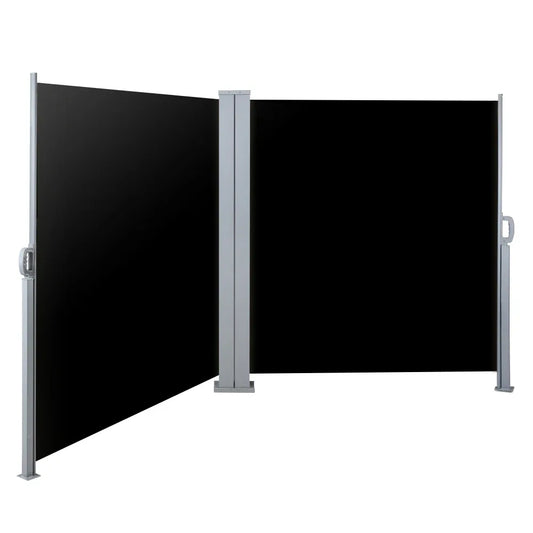 Instahut Side Awning Outdoor Blinds Sun Shade Retractable Screen 2X6M BK - Mekamart Australia