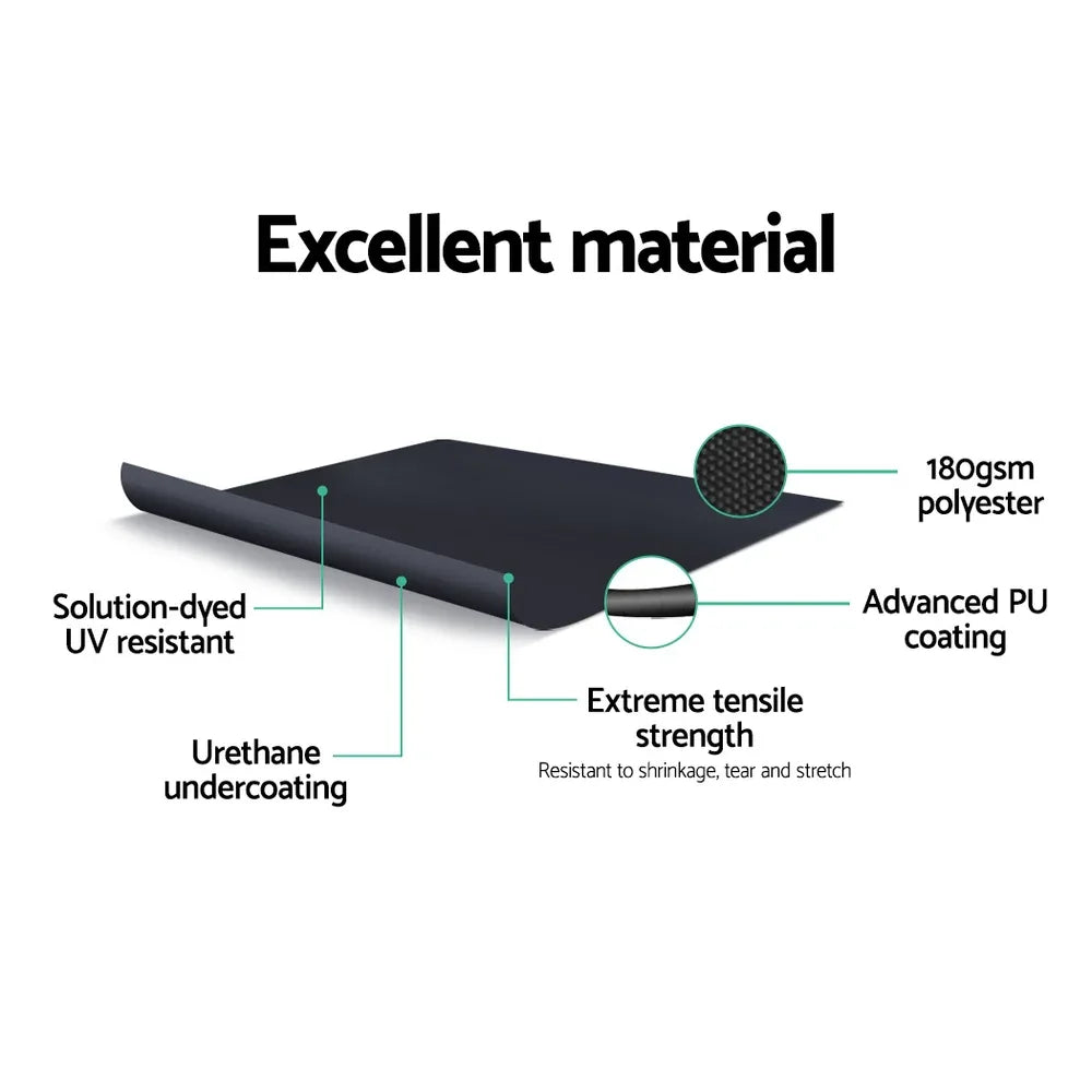 Instahut Side Awning Outdoor Blinds Sun Shade Retractable Screen 2X6M BK - Mekamart Australia