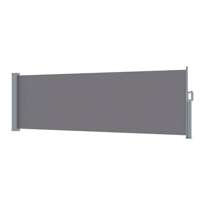 Instahut Side Awning Sun Shade Outdoor Blinds Retractable Screen 1X3M Grey - Mekamart Australia