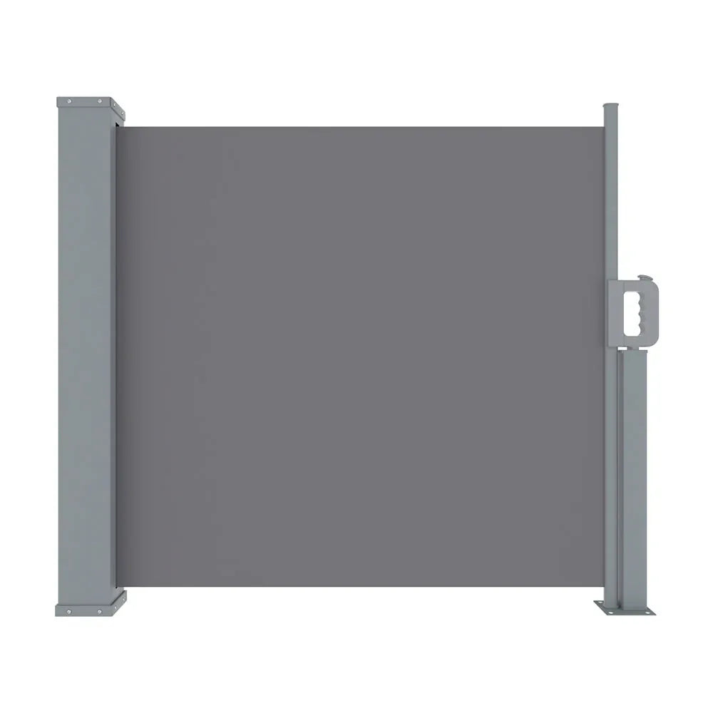 Instahut Side Awning Sun Shade Outdoor Blinds Retractable Screen 1X3M Grey - Mekamart Australia