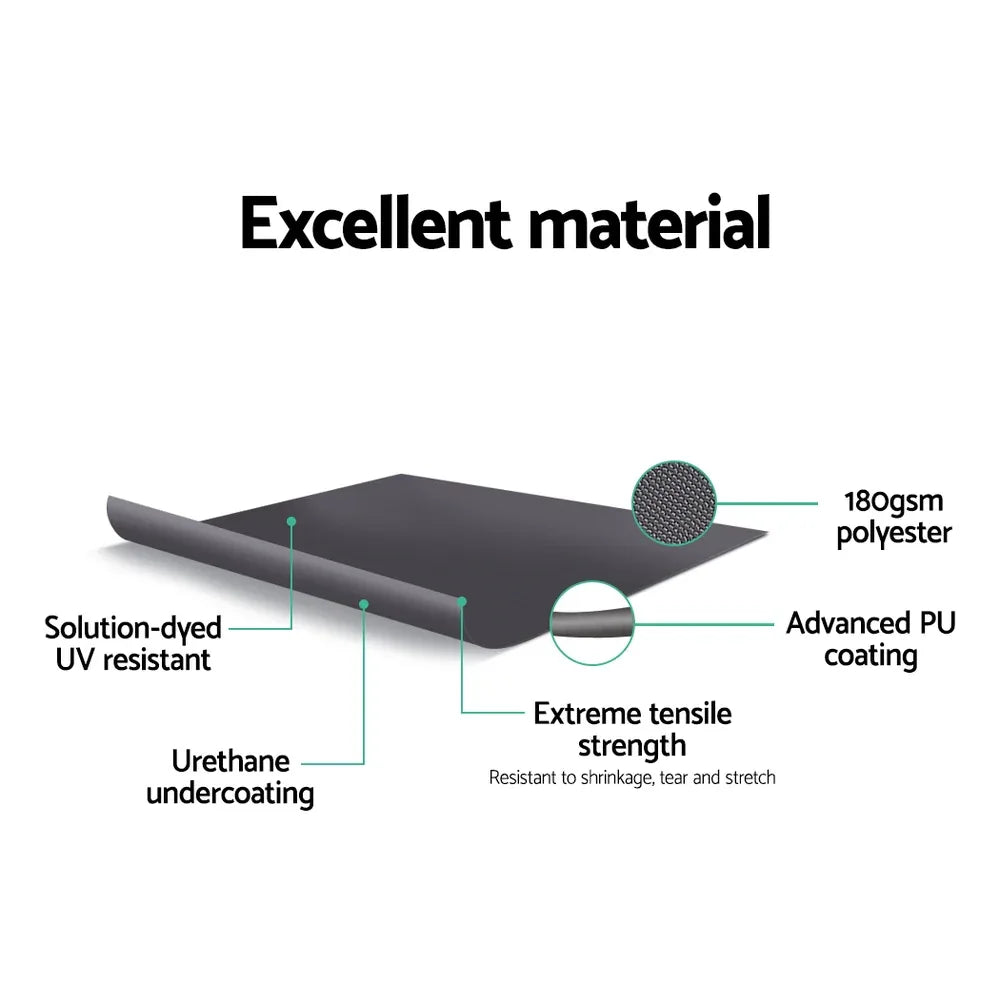 Instahut Side Awning Sun Shade Outdoor Blinds Retractable Screen 1.4X3M GR - Mekamart Australia