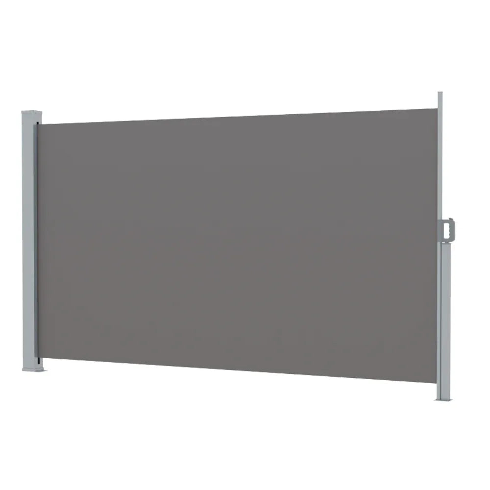 Instahut Side Awning Sun Shade Outdoor Retractable Privacy Screen 1.8X3M Grey - Mekamart Australia
