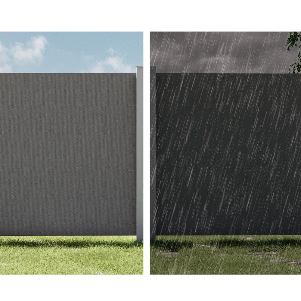 Instahut Side Awning Sun Shade Outdoor Retractable Privacy Screen 1.8X3M Grey - Mekamart Australia