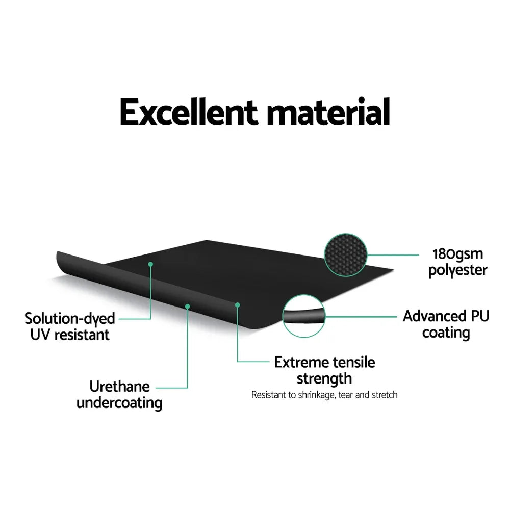 Instahut Side Awning Sun Shade Outdoor Retractable Privacy Screen 2X3M Black X2 - Mekamart Australia