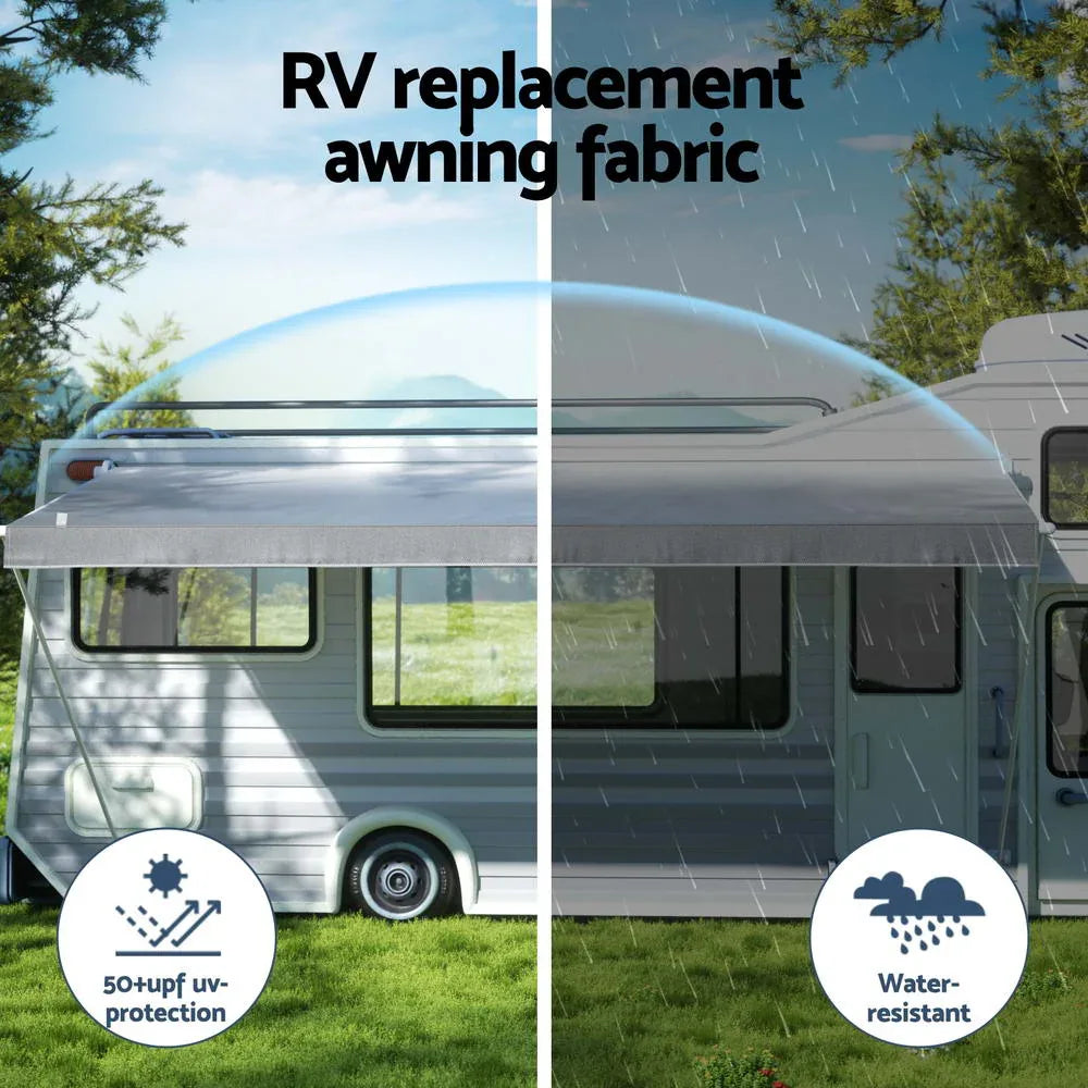 Weisshorn 12ft Caravan Awning RV Replacement Fabric 3.40M x 2.42M - Mekamart Australia