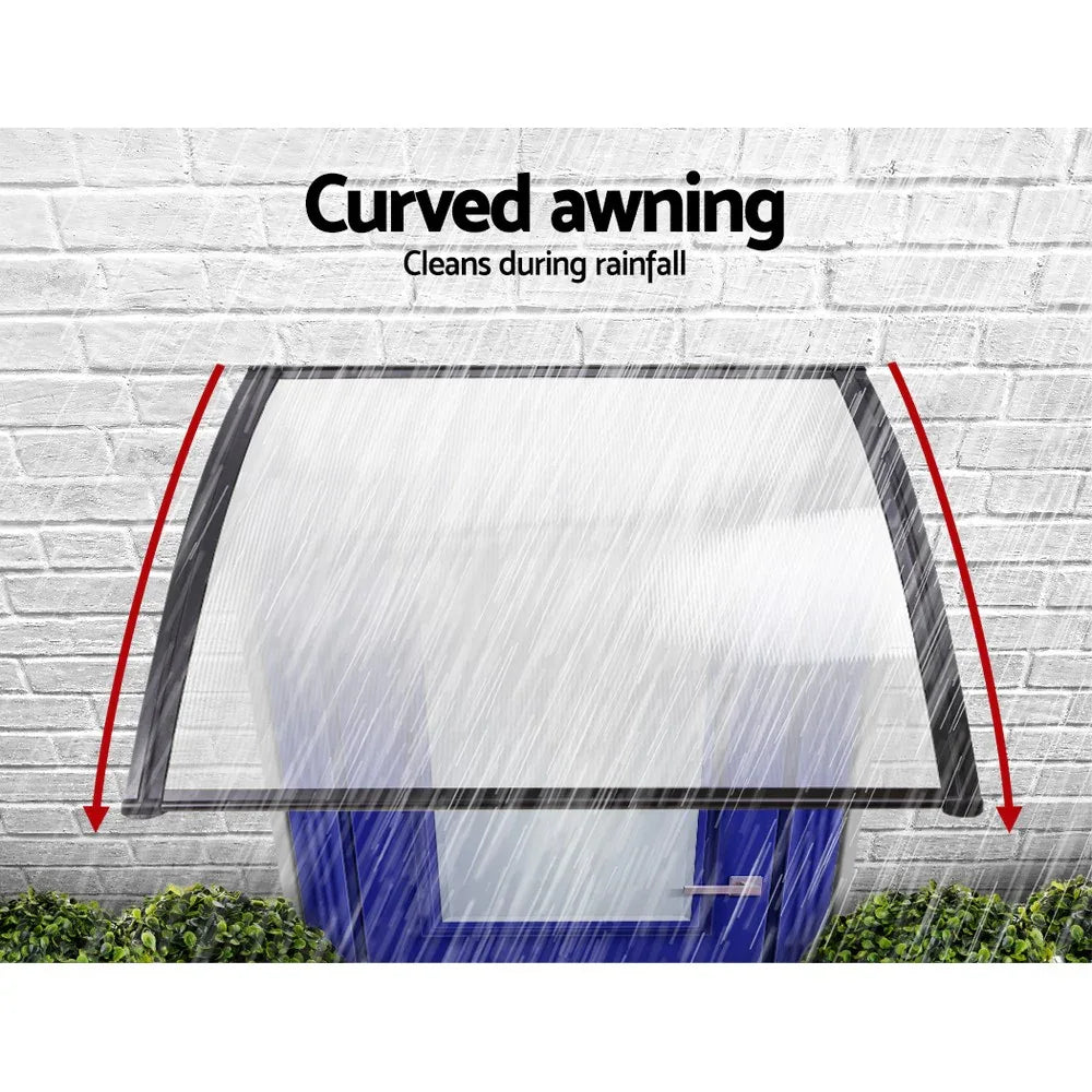 Instahut Window Door Awning 1mx1m Transparent Panel - Mekamart Australia