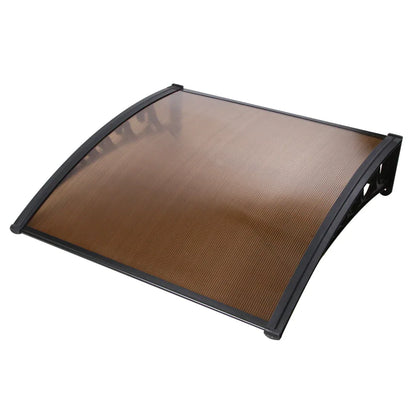 Instahut Window Door Awning 1mx1m Brown - Mekamart Australia