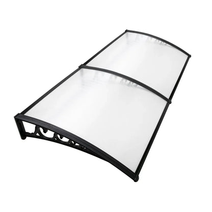 Instahut Window Awning Door Canopy 1mx2m Transparent - Mekamart Australia