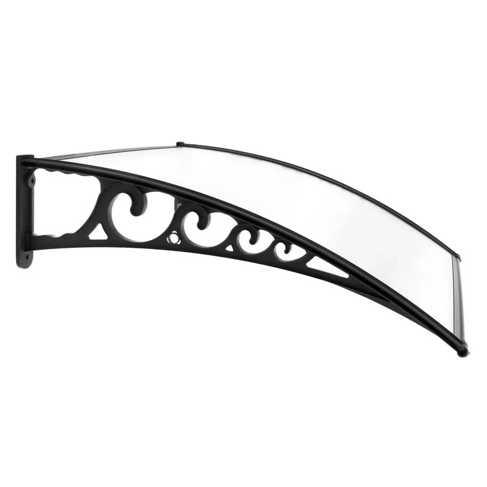 Instahut Window Awning Door Canopy 1mx2m Transparent - Mekamart Australia