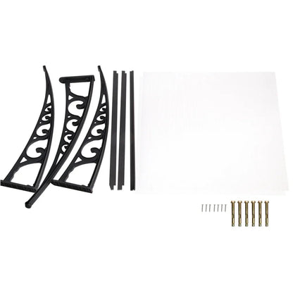 Instahut Window Awning Door Canopy 1mx2m Transparent - Mekamart Australia