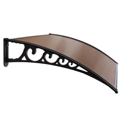 Instahut Window Awning Door Canopy 1m x 2m Brown - Mekamart Australia