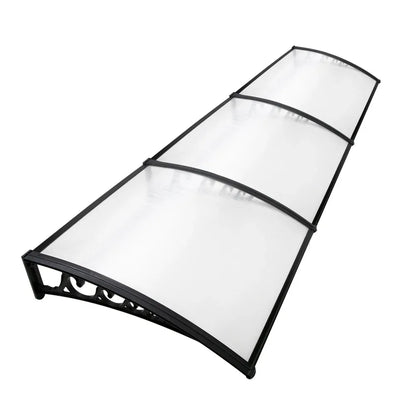 Instahut Window Door Awning 1mx3m Transparent - Mekamart Australia