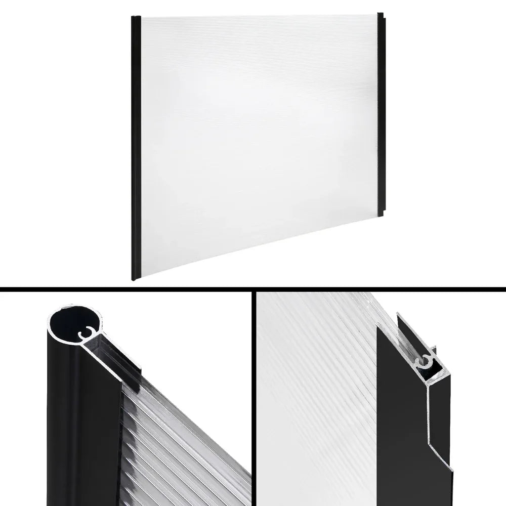 Instahut Window Door Awning 1mx3m Transparent - Mekamart Australia