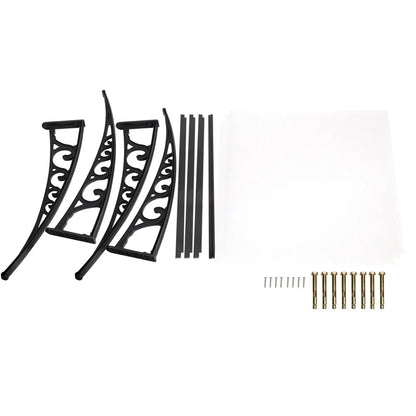 Instahut Window Door Awning 1mx3m Transparent - Mekamart Australia