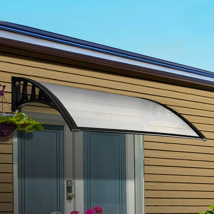 Instahut Window Door Awning 1mx3m Transparent - Mekamart Australia