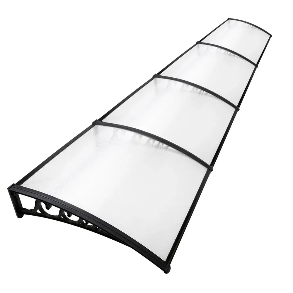 Instahut Window Door Awning 1mx4m Transparent - Mekamart Australia