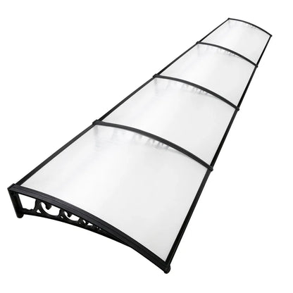 Instahut Window Door Awning 1mx4m Transparent - Mekamart Australia