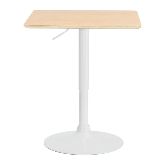 Artiss Bar Table Swivel Base Gas Lift Counter Dining Table 60CM Square Pine - Mekamart Australia