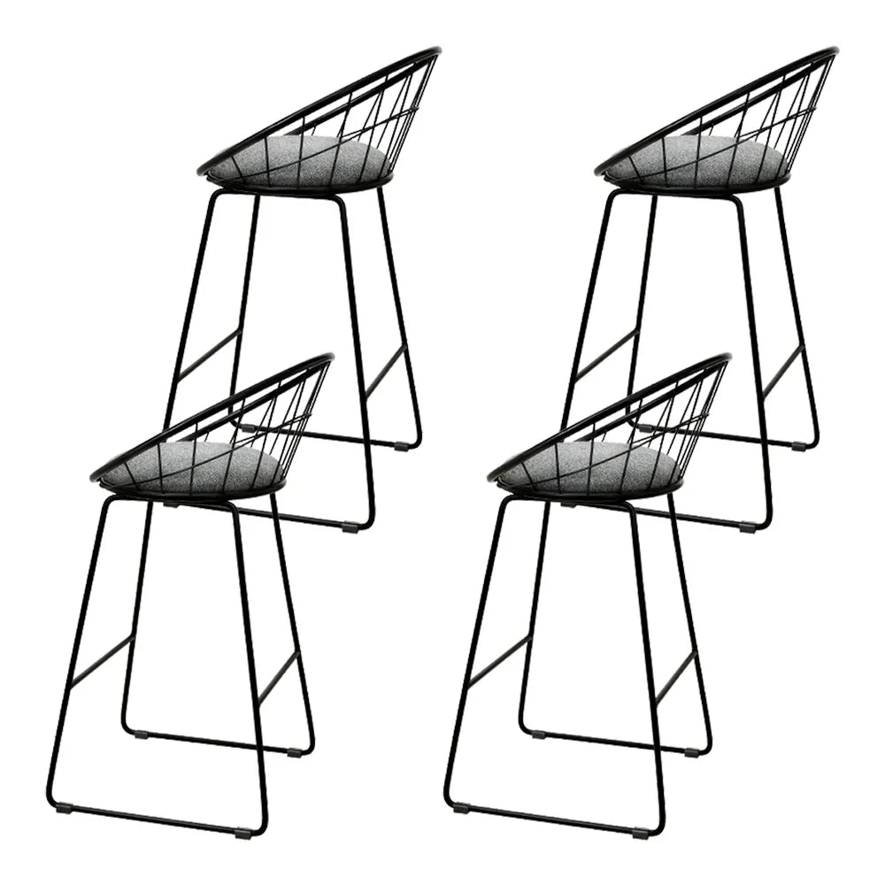Artiss 4x Bar Stools Padded Seat Metal - Mekamart Australia