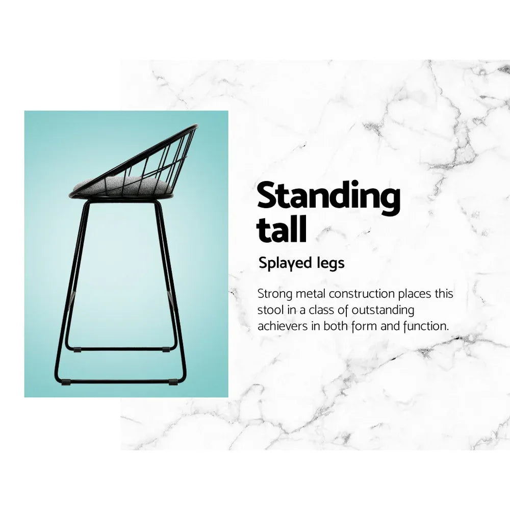 Artiss 4x Bar Stools Padded Seat Metal - Mekamart Australia