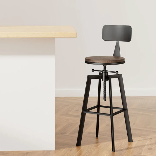 Artiss Bar Stools Kitchen Counter Chairs Vintage Metal Chairs - Mekamart Australia