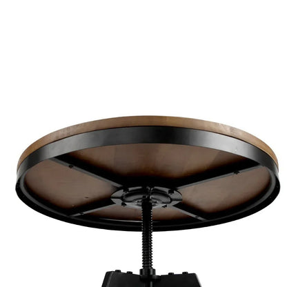 Artiss Bar Table 67-86CM Height Round Brown - Mekamart Australia