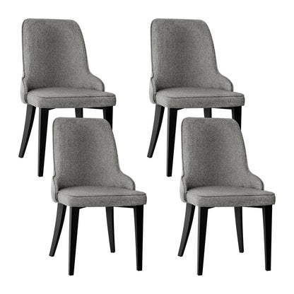 Artiss Dining Chairs Set of 4 Linen Fabric Grey - Mekamart Australia