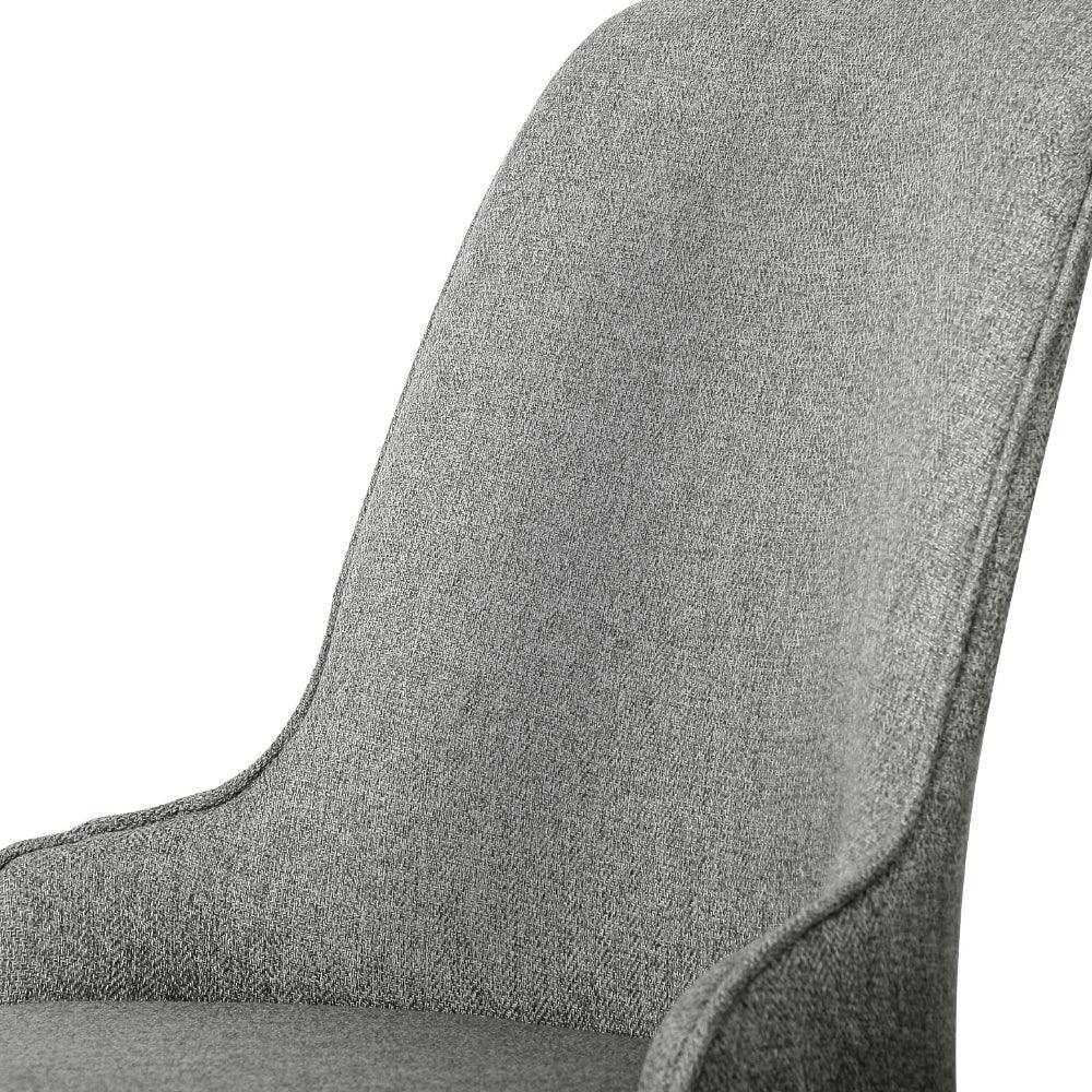 Artiss Dining Chairs Set of 4 Linen Fabric Grey - Mekamart Australia
