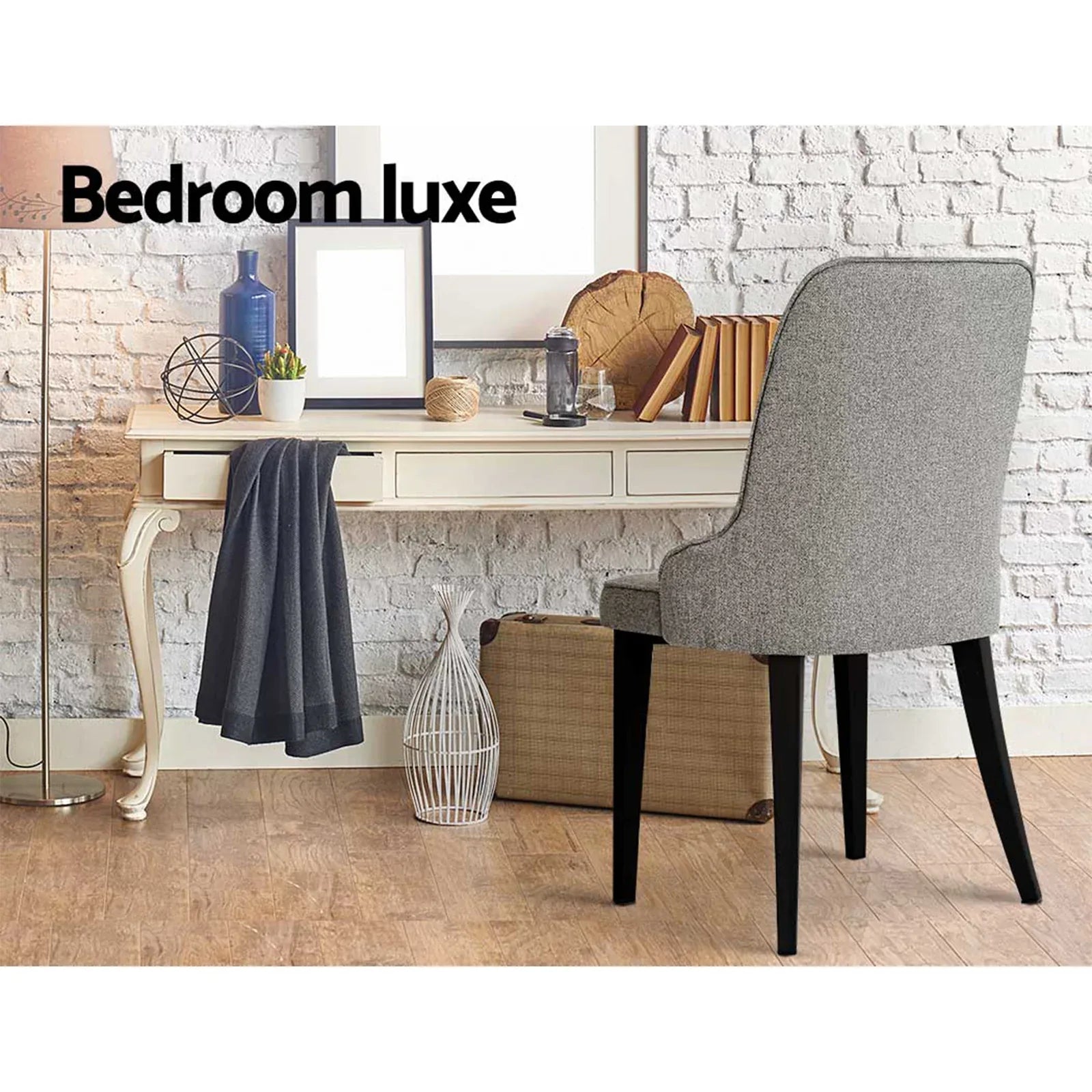 Artiss Dining Chairs Set of 4 Linen Fabric Grey - Mekamart Australia