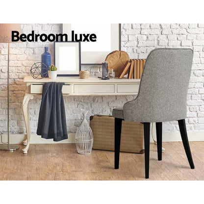 Artiss Dining Chairs Set of 4 Linen Fabric Grey - Mekamart Australia