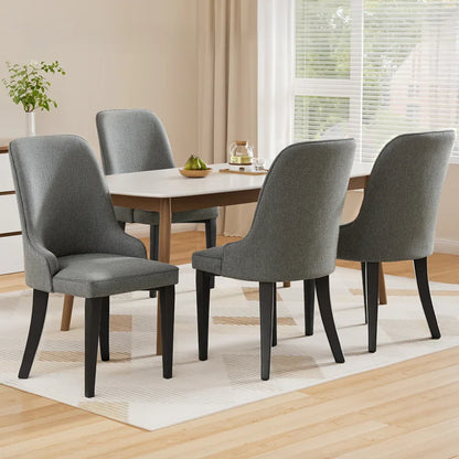 Artiss Dining Chairs Set of 4 Linen Fabric Grey - Mekamart Australia