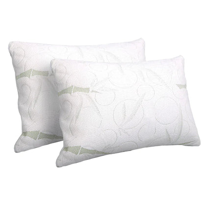 Giselle Bedding Memory Foam Pillow Bamboo Twin Pack - Mekamart Australia