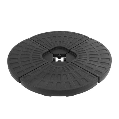 Instahut 48cm Outdoor Umbrella Base Stand 4 Plates Pod Cantilever - Mekamart Australia