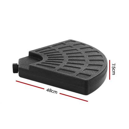 Instahut 48cm Outdoor Umbrella Base Stand 4 Plates Pod Cantilever - Mekamart Australia