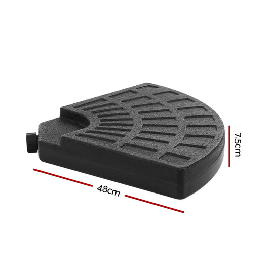 Instahut 48cm Outdoor Umbrella Base Stand 4 Plates Pod Cantilever - Mekamart Australia