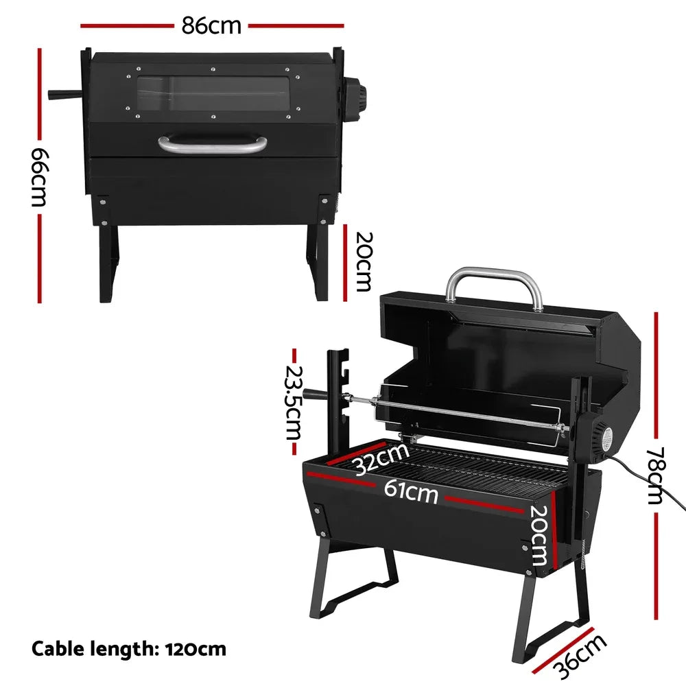 Grillz BBQ Grill Charcoal Electric Smoker Roaster - Mekamart Australia