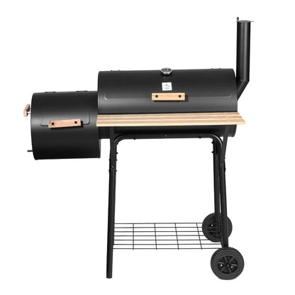 Grillz BBQ Grill 2-In-1 Offset Charcoal Smoker - Mekamart Australia