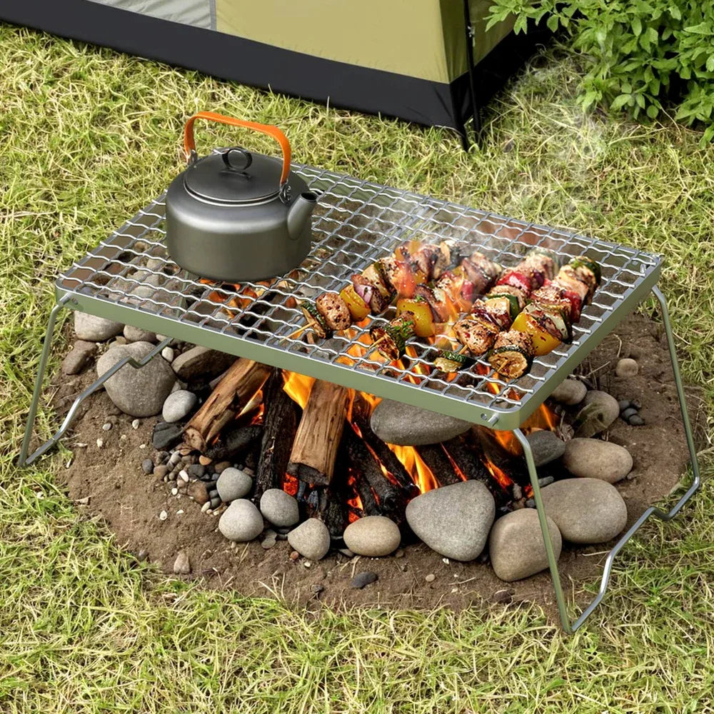Grillz Portable BBQ Grill Charcoal Smoker Foldable Camping Outdoor - Mekamart Australia