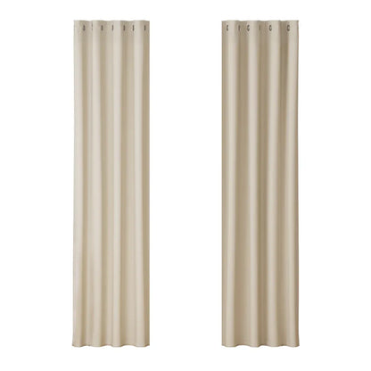 Artiss 2X Blockout Curtains Eyelet 140x230cm Beige - Mekamart Australia
