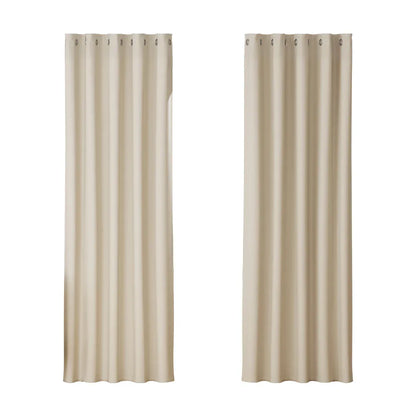 Artiss 2X Blockout Curtains Eyelet 180x213cm Beige - Mekamart Australia