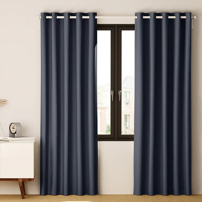 Artiss 2X Blockout Curtains Eyelet 180x213cm Charcoal - Mekamart Australia