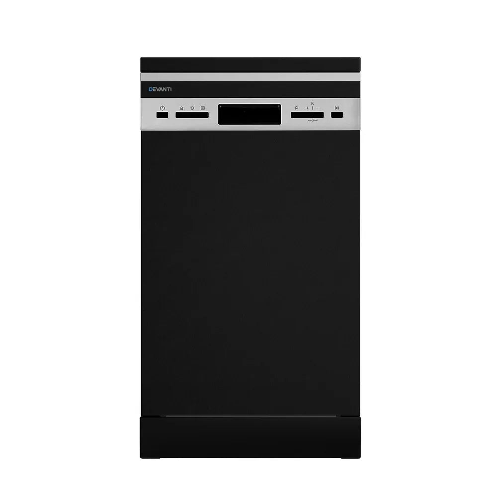 Devanti 10 Place Settings Freestanding Dishwasher Black - Mekamart Australia