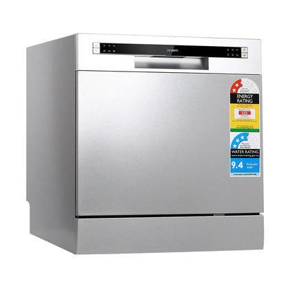 Devanti 8 Place Settings Benchtop Dishwasher Sliver - Mekamart Australia