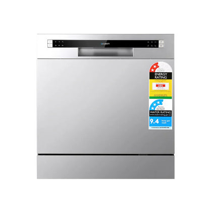 Devanti 8 Place Settings Benchtop Dishwasher Sliver - Mekamart Australia